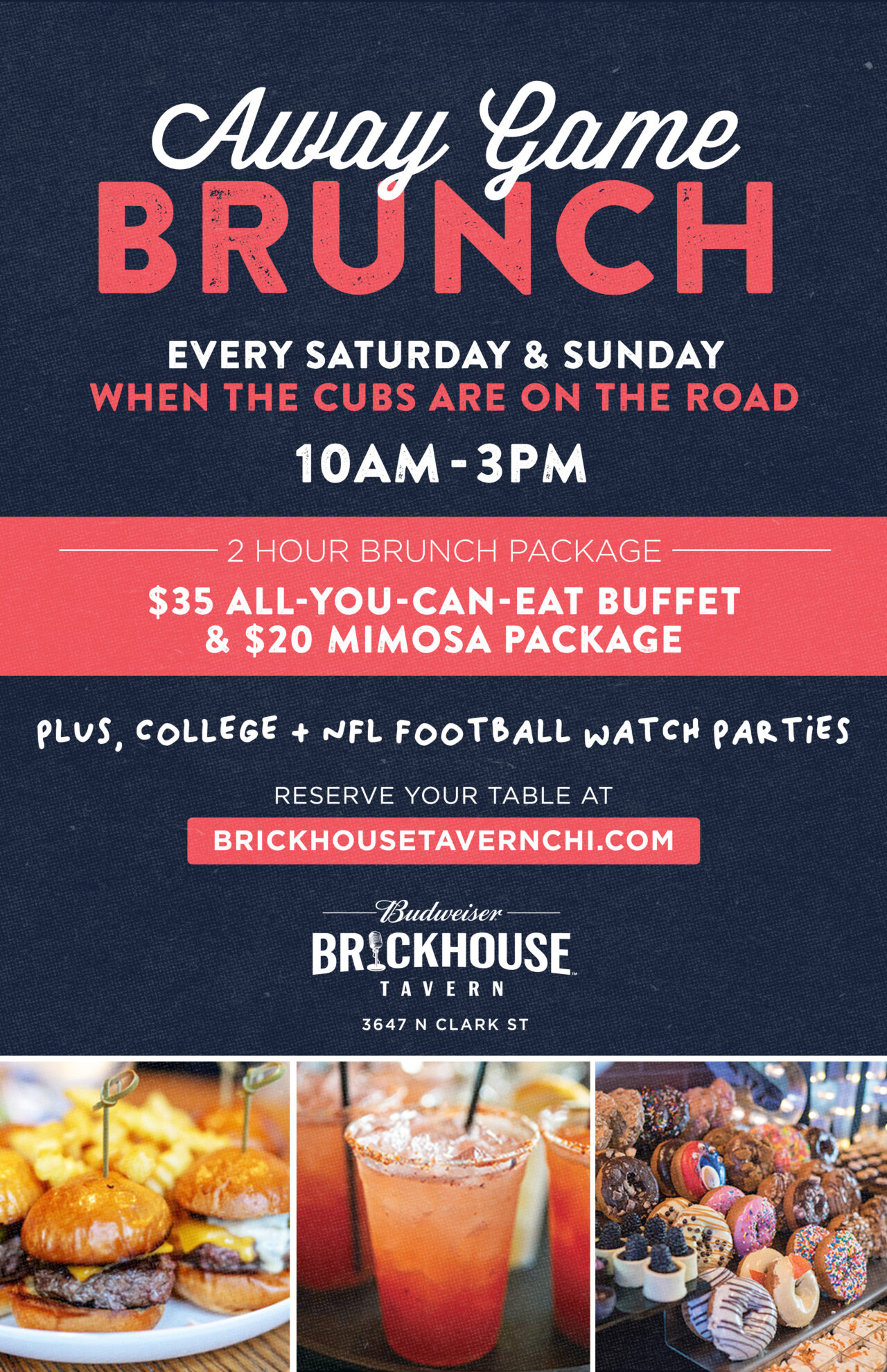 Away Game Brunch Budweiser Brickhouse Tavern
